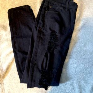 Black ripped express jeans